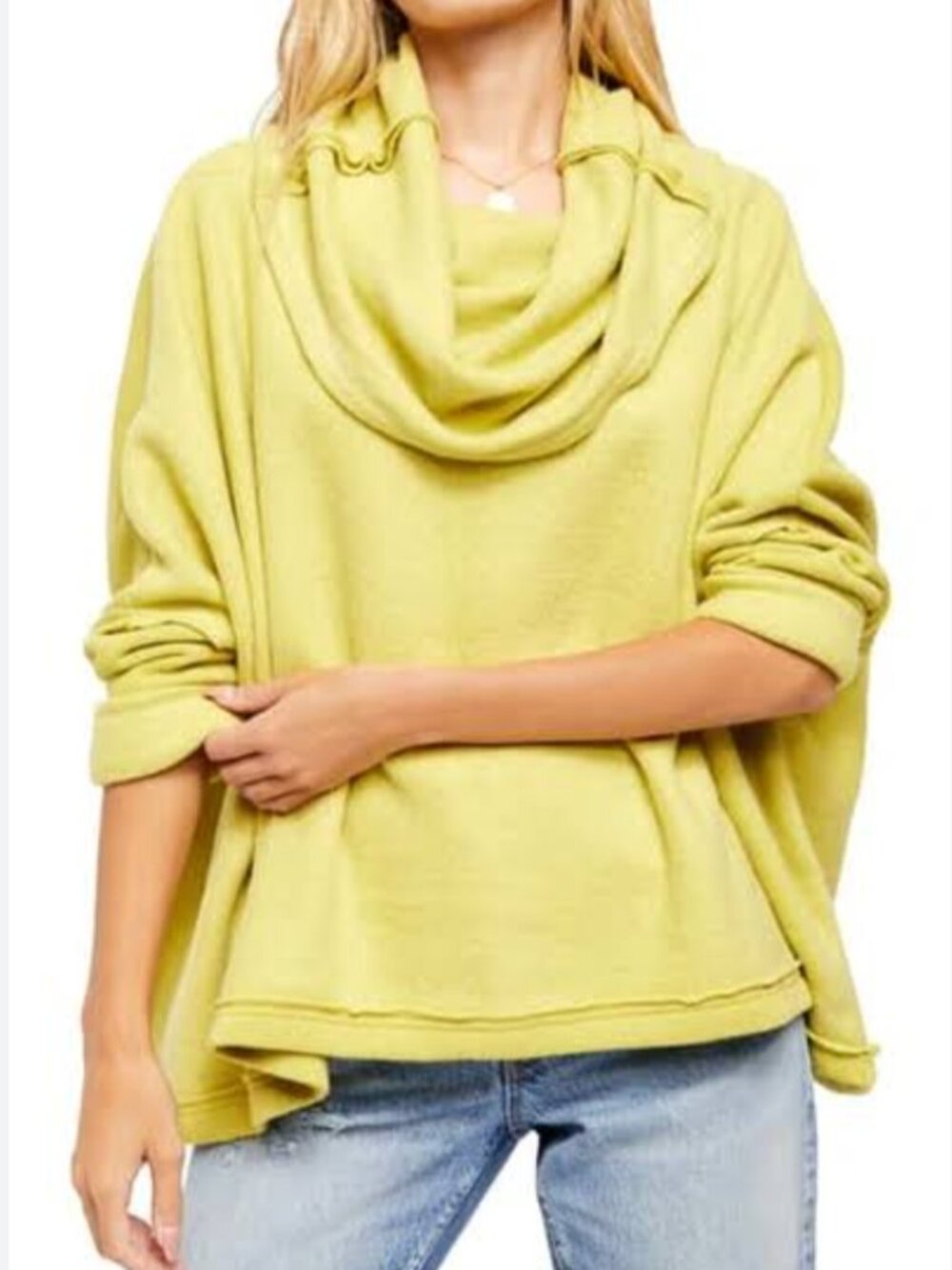Free People Huntington Pullover Chartreuse Size Medium